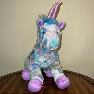 Ty Classic OPAL Unicorn Plush 22" Long Pastel Tie-dyed TyLux 2004 Retired